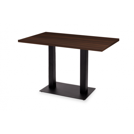 Bistro Stôl ALFA DUO čierna 120x80 Tmavý orech