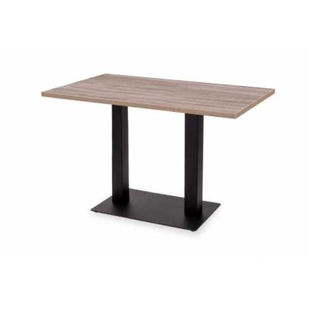 Bistro Stôl ALFA DUO čierna 120x80 Dub Sonoma