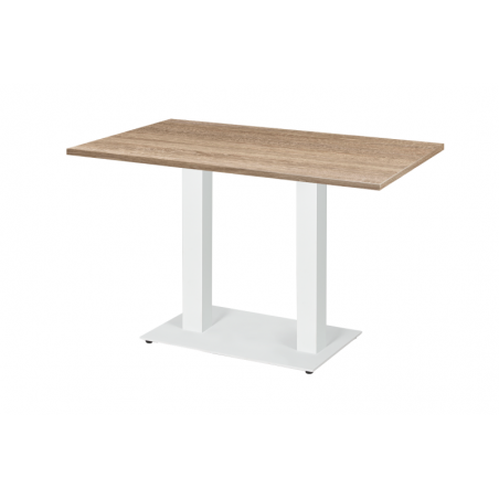 Bistro Stôl ALFA DUO biela 120x80 Dub Sonoma