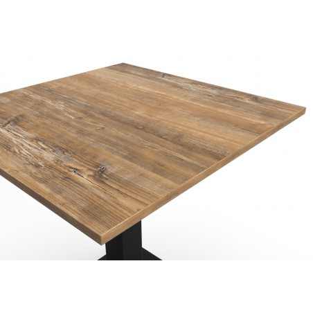 Bistro Stôl ALFA S čierna 68x68 Retro drevo