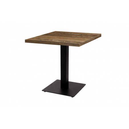 Bistro Stôl ALFA S čierna 68x68 Retro drevo