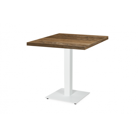 Bistro Stôl ALFA S biela 68x68 Retro drevo