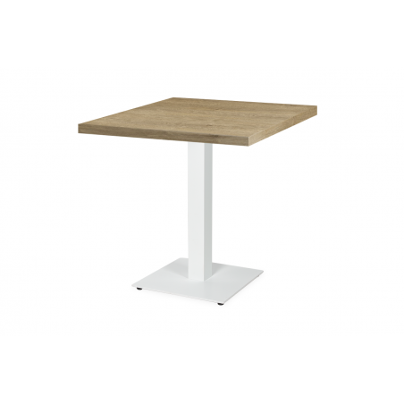 Bistro Stôl ALFA S biela 80x80 Lyrický dub