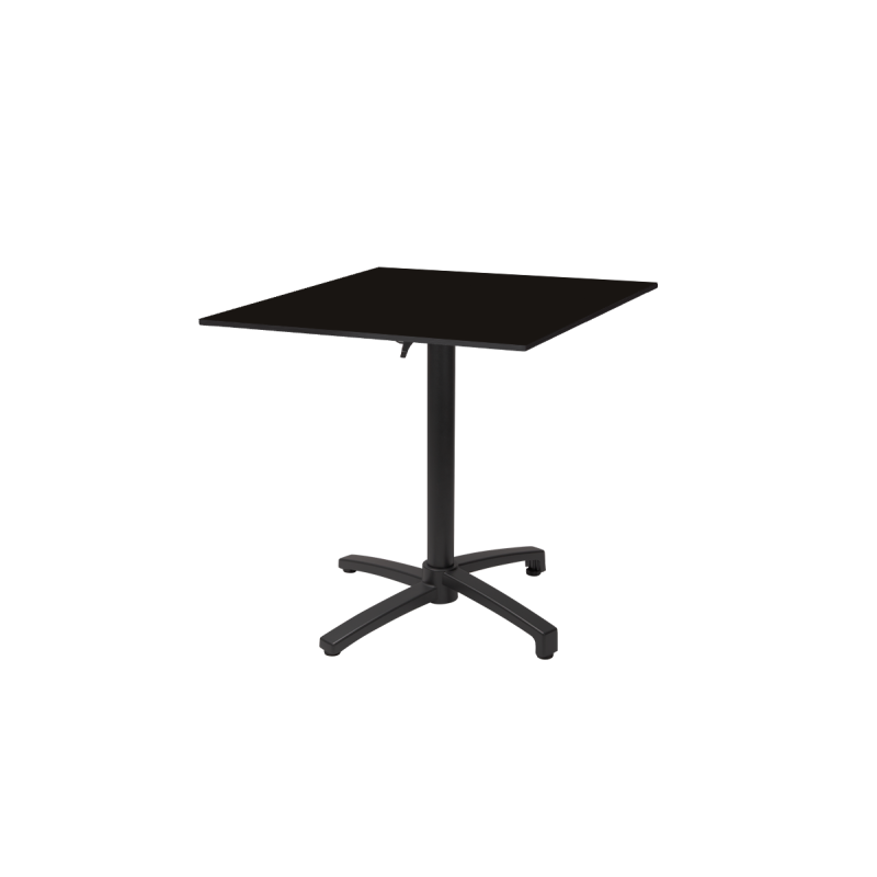 Stôl Do Pivných záhrad CROSS COMFORT hpl doska 69x69 hlboká čierna