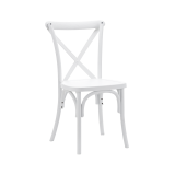 Svadobné stoličky CROSS-BACK POLYWOOD biely