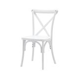 Svadobné stoličky CROSS-BACK POLYWOOD biely