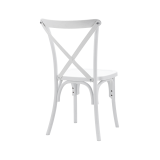 Svadobné stoličky CROSS-BACK POLYWOOD biely