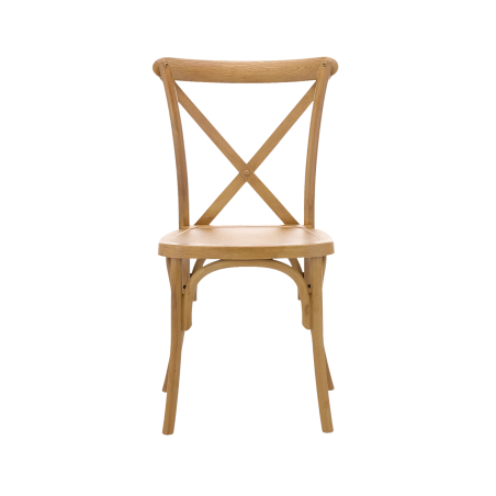 Svadobné stoličky CROSS-BACK POLYWOOD prírodné