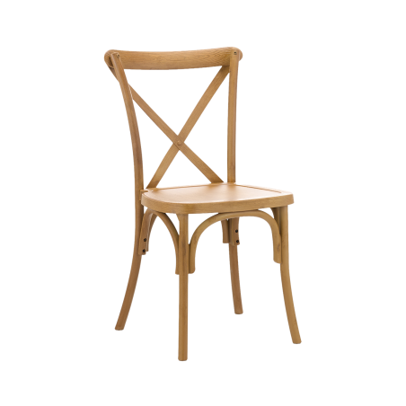 Svadobné stoličky CROSS-BACK POLYWOOD prírodné