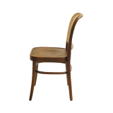 Drevená reštauračná stolička LOOMI 811 Rattan orechové