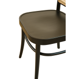 Drevená reštauračná stolička LOOMI 811 Rattan čierna