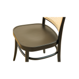 Drevená reštauračná stolička LOOMI 811 Rattan čierna