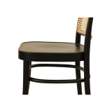 Drevená reštauračná stolička LOOMI 811 Rattan čierna