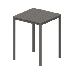 Stôl do pivných záhrad TERRAZZA BAR 80x80 tmavosivý