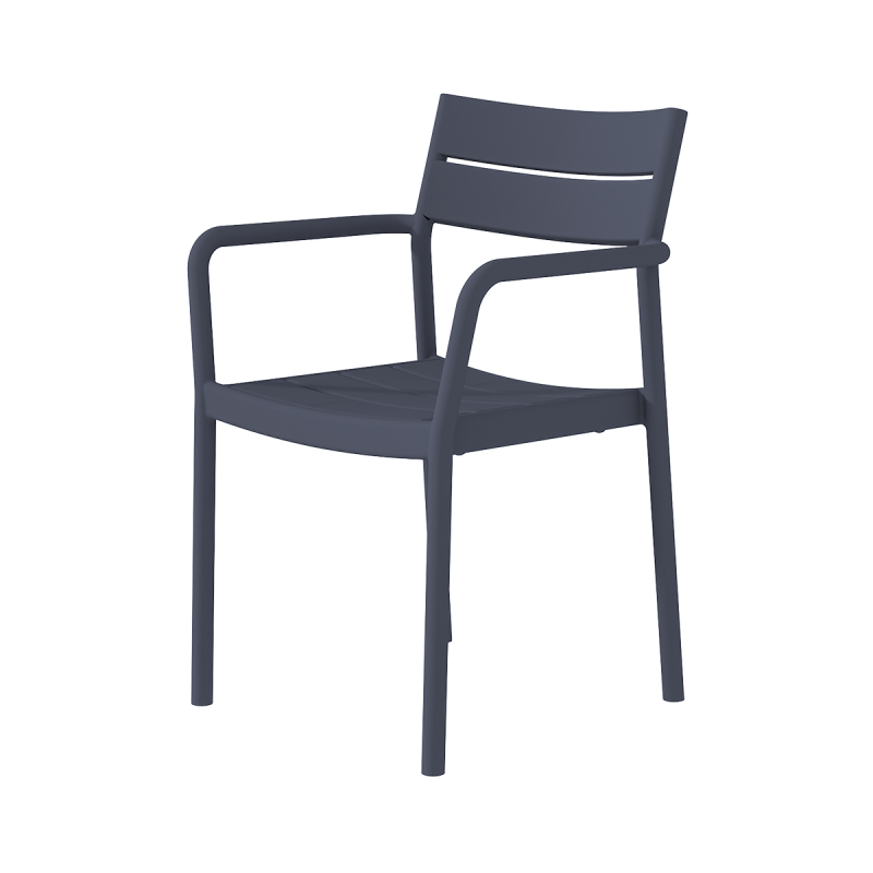 Stolička do pivných záhrad CAPRI ARM tmavosivá