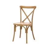 Drevené svadobné stoličky CROSS-BACK WOOD svetlý rustikálny