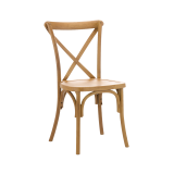 Drevené svadobné stoličky CROSS-BACK WOOD svetlý rustikálny