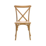 Drevené svadobné stoličky CROSS-BACK WOOD svetlý rustikálny