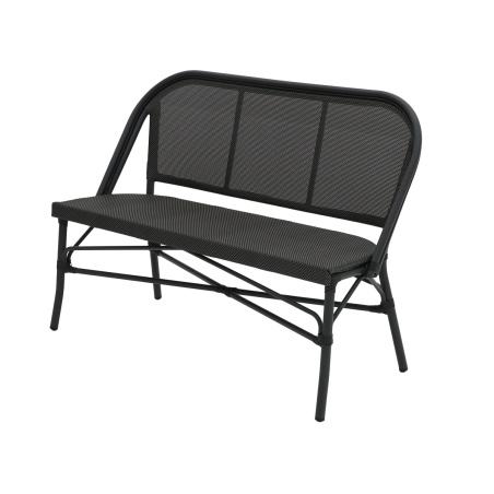 Technorattanová lavica MATTEO BENCH čierno-grafitová