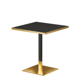 Bistro Stôl OMEGA 68x68 antracit so zlatou hranou