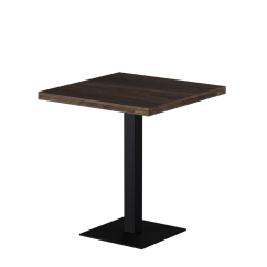 Bistro Stôl ALFA S 68x68 južný orech s hranou Dark Wood
