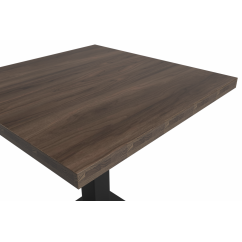Bistro Stôl ALFA S 68x68 južný orech s hranou Dark Wood