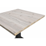 Bistro Stôl GIZA 68x68 dub cortona so svetlou drevenou hranou
