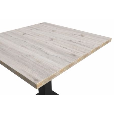Bistro Stôl GIZA 68x68 dub cortona so svetlou drevenou hranou