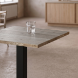 Bistro Stôl GIZA 68x68 dub cortona so svetlou drevenou hranou