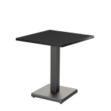 Bistro Stôl IMPERIO 68x68 antracit s hranou čierny mat
