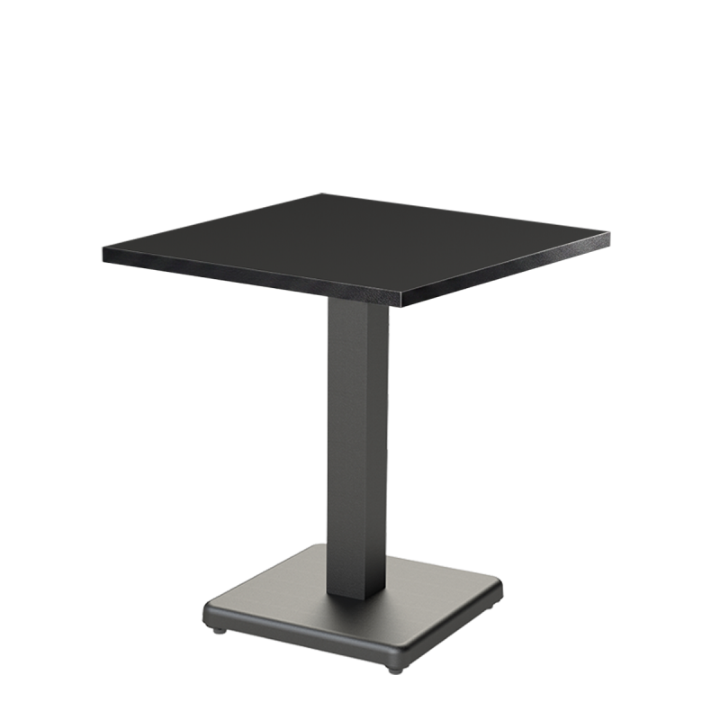 Bistro Stôl IMPERIO 68x68 antracit s hranou čierny mat