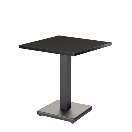 Bistro Stôl IMPERIO 68x68 antracit s hranou čierny mat