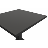 Bistro Stôl IMPERIO 68x68 antracit s hranou čierny mat