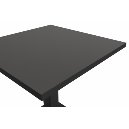 Bistro Stôl IMPERIO 68x68 antracit s hranou čierny mat