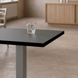 Bistro Stôl IMPERIO 68x68 antracit s hranou čierny mat