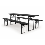 Pivný set WOODY SOLID 220x50 čierny