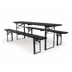 Pivný set WOODY SOLID 220x50 čierny