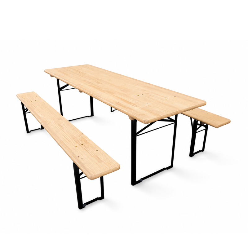 Pivný set WOODY SOLID 220x70 borovicový