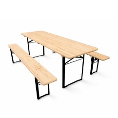 Pivný set WOODY SOLID 220x70 borovicový