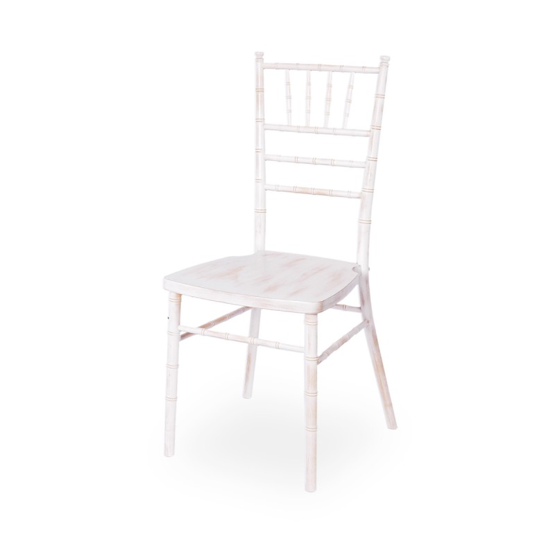 Svadobné stoličky CHIAVARI TIFFANY WOOD lime-wash